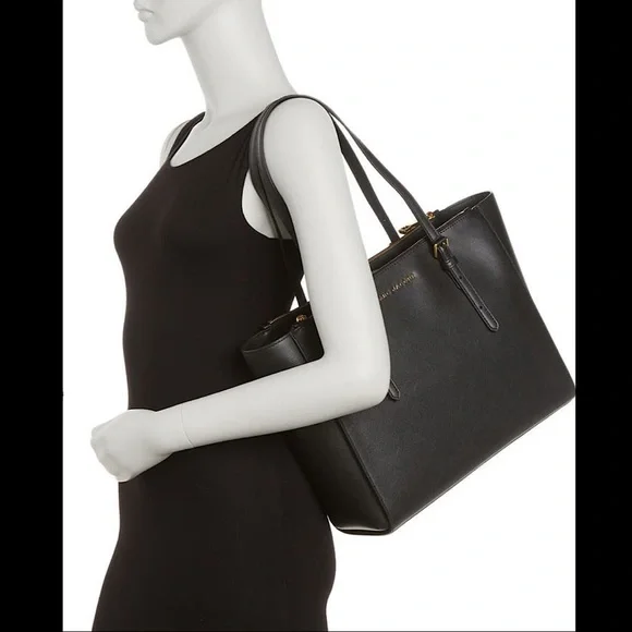 🔥🔥🔥NEW Marc Jacobs Commuter Black Leather Tote - Picture 4 of 13